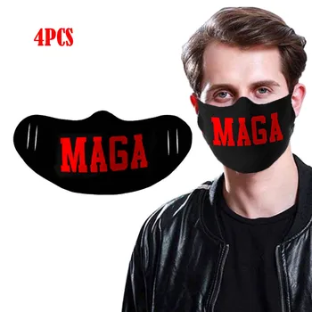 

4 x MASK Black Cotton Mask Mouth Mask Reusable Mask Washable&breathable Waterproof Dustproof Unisex Facial Mask Fashion Mask