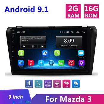 

2 Din 9 Inch Car Radio Multimedia Player Android 9.1 GPS Navigation 2Din Autoradio Wifi Bluetooth for Mazda 3 Mazda3 2004-2012