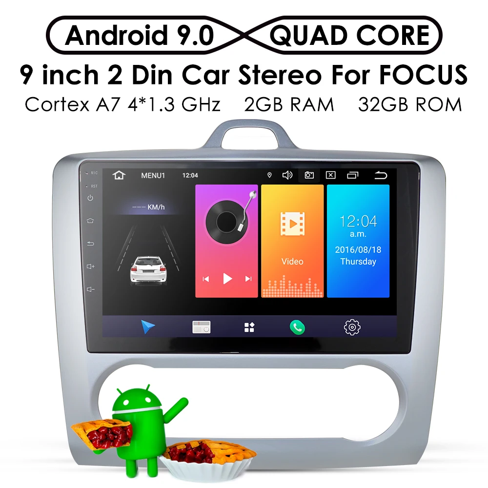 2G+ 3 2G Android 9,0 DSP автомобильный Радио Мультимедиа Видео плеер навигация gps для ford focus 2 3 Mk2/Mk3 хэтчбек 2 din DVD