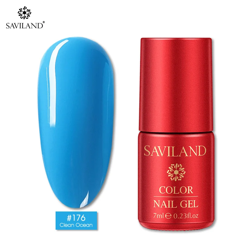 SAVILAND 126 Colors New Arrival Semi Permanent Top Coat UV LED Gel Varnish Soak Off Nail Art Gel Lacquer Gel Nail Polish - Цвет: PT176