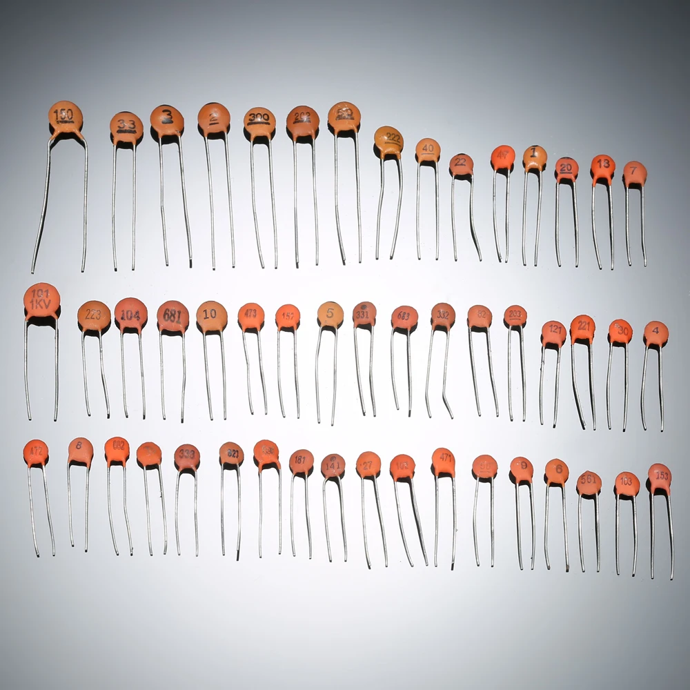 

1000pcs 50values*20pcs 1pF-100nF 50V Ceramic Capacitor Assorted Kit Capacitors Assortment Set
