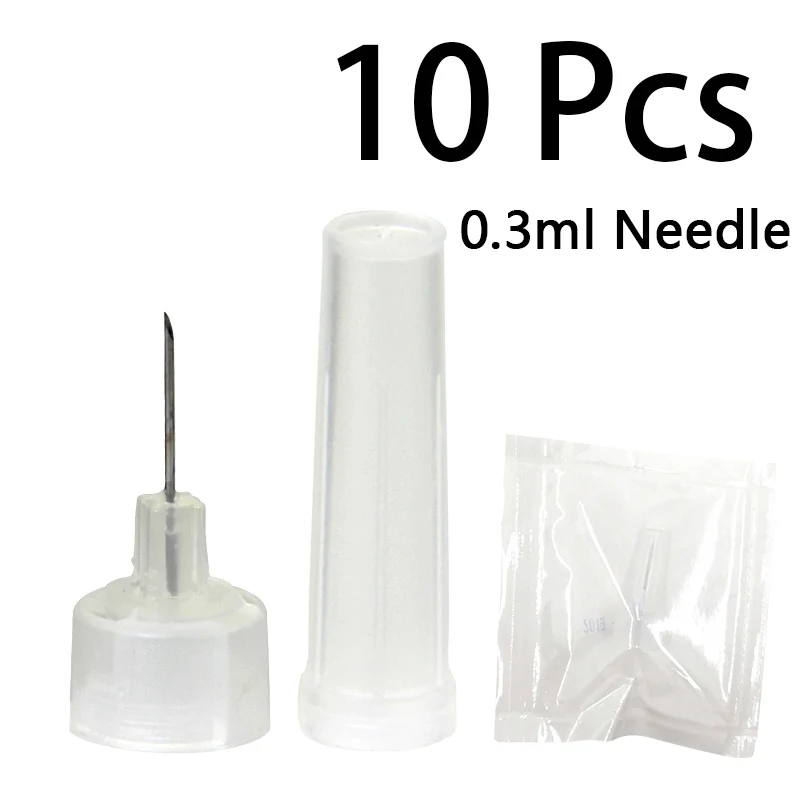 10pcs 0.3 needle 0,3 мл набор ручек с гиалуроновой кислотой, распылитель для формирования тела, гиалуроновая пушка для удаления морщин, шприц без иглы - Номер модели: 10pcs 0.3 needle