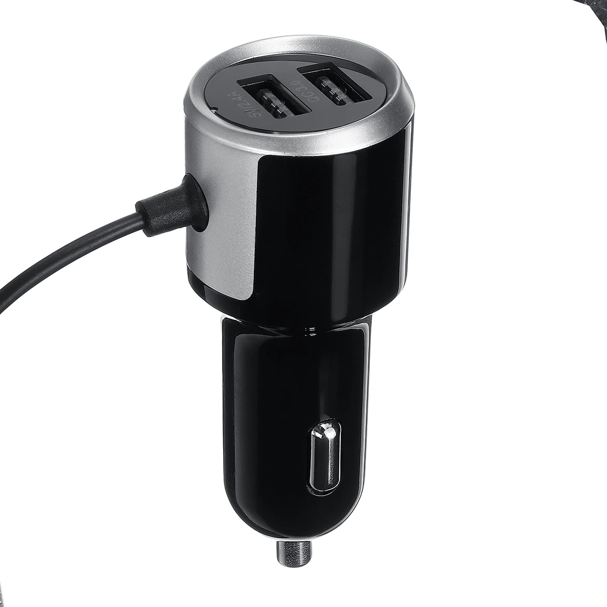 12 V-24 V, свободные руки, FM передатчик, автомобильный bluetooth 5,0 громкой связи FM модулятор Quick Charge 3,0 двойной Порты usb Зарядное устройство MP3 зарядное устройство для автомобиля комплект подходит TF