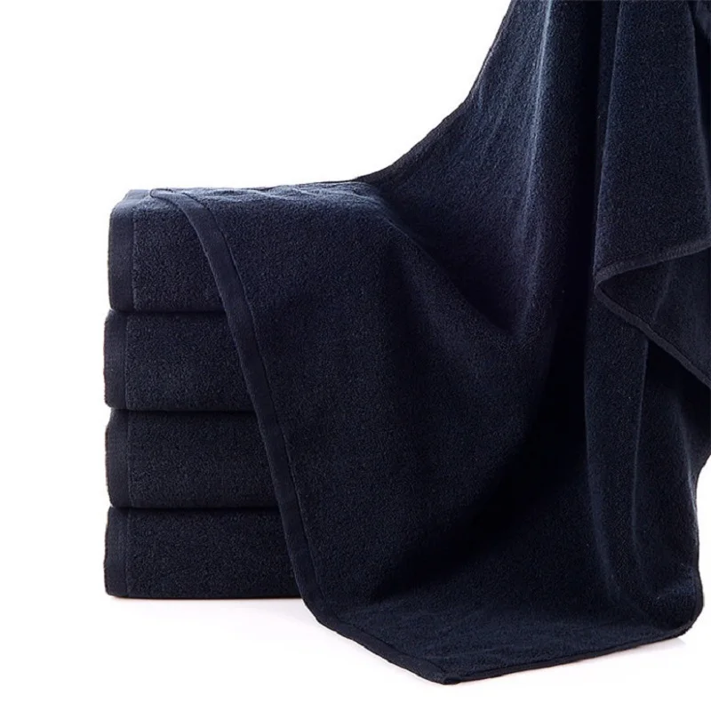 Solid Terry Cotton Bath Towel Black Absorbent High Quality Luxury Home Hotel Bath Towel Bathroom Shower Wrap Towels 70*140cm