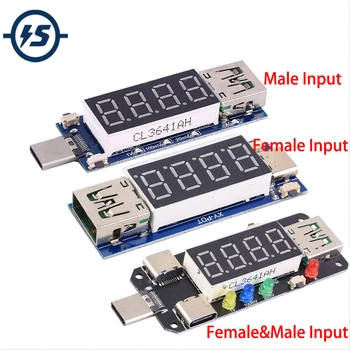 

Male Female USB Charging Trigger LED Display Voltmeter Ammeter 5V/9V/12V/15V/20V/PPS PD2.0 PD3.0 Type-C USB Decoy Device