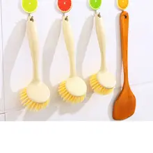 Длинная ручка щетка для чистки кухонной посуды Пшеничная солома мягкая щетка для волос новая