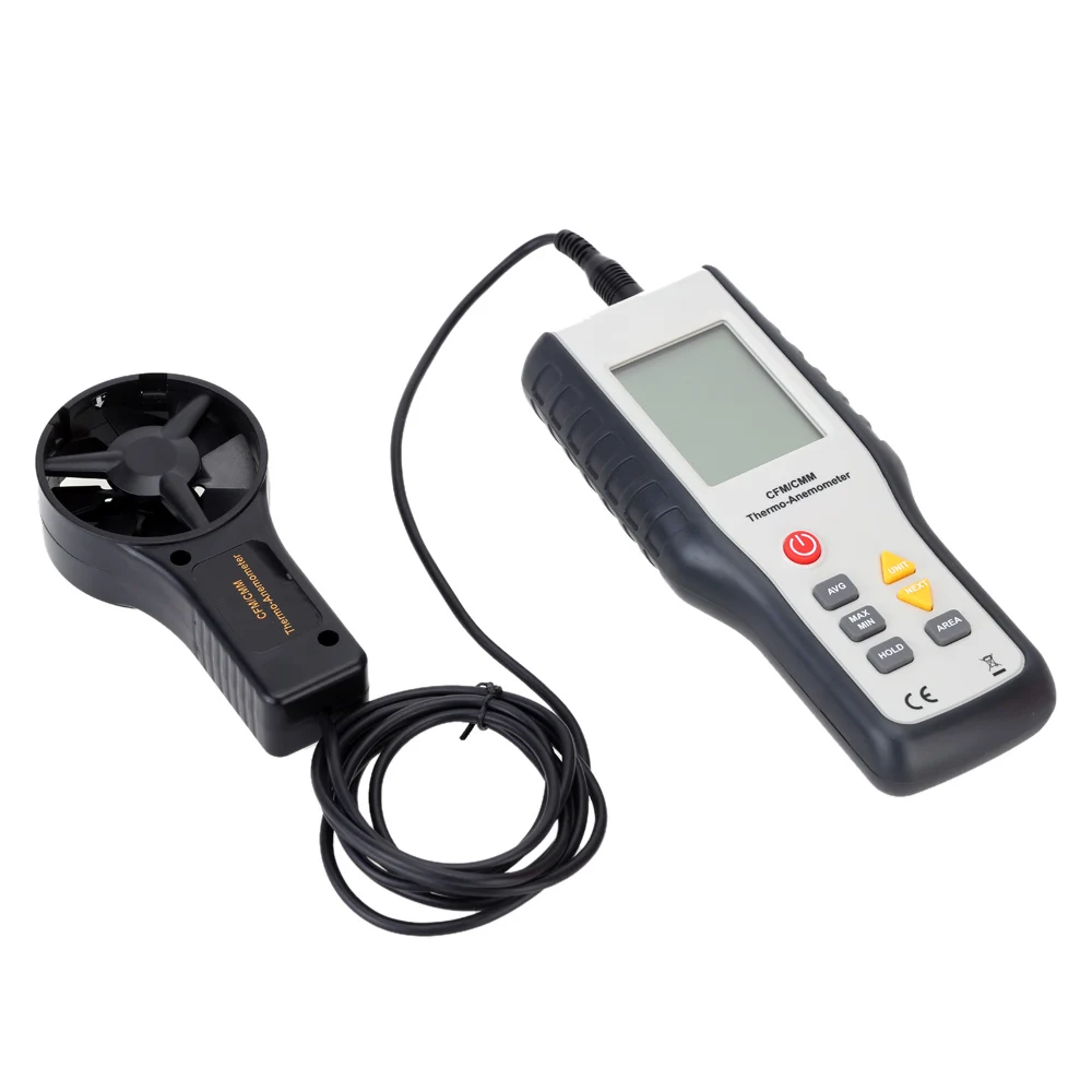 Lcd CFM/CMM дисплей анемометра термочувствительный термоанемометр инфракрасный термометр Измерение скорости ветра анемограф