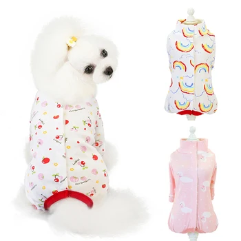 

Pet Dog Clothes Cute Dogs Pajamas Cartoon Dog Jumpsuit For Chihuahua Small Medium Dogs Autumn Winter Warm Clothing Dog Coat