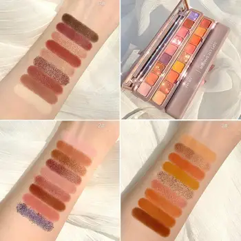

1pcs Makeup Matte 9-color Eye Shadow Keyboard Eye Shadow Glitter Waterproof Pigment Palette Wear Easy To Cosmetics Pearl O2V9
