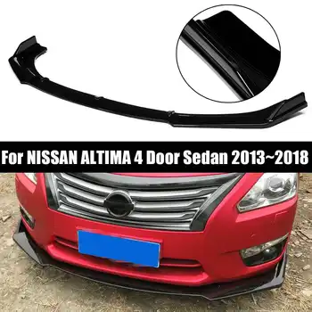 

3Pcs/Set Front Bumper Spoiler Protector Plate Lip Body Kit Glossy Black For NISSAN ALTIMA 4 Door Sedan 2013~2018