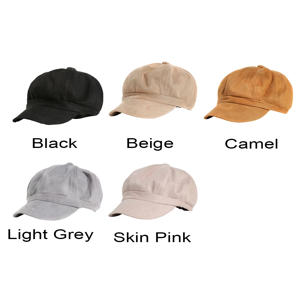 Женская теплая плоская шляпа, подарок, регулируемый британский стиль, стильная одноцветная восьмиугольная кепка, Ретро стиль, осенне-зимний берет газетчика, модная