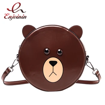 

Cute Cartoon Bear Pu Leather Girl's Crossbody Bag Purses and Handbags for Women Casual Shoulder Bag Fashion Bolsa Clutch Bag