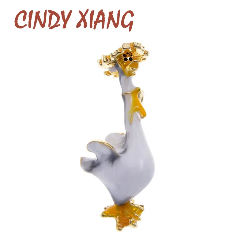 CINDY XIANG эмаль броши в виде уток унисекс модная брошь с животными яркая брошь в виде птицы 2 цвета Avaible пальто дизайн булавка высокое качество