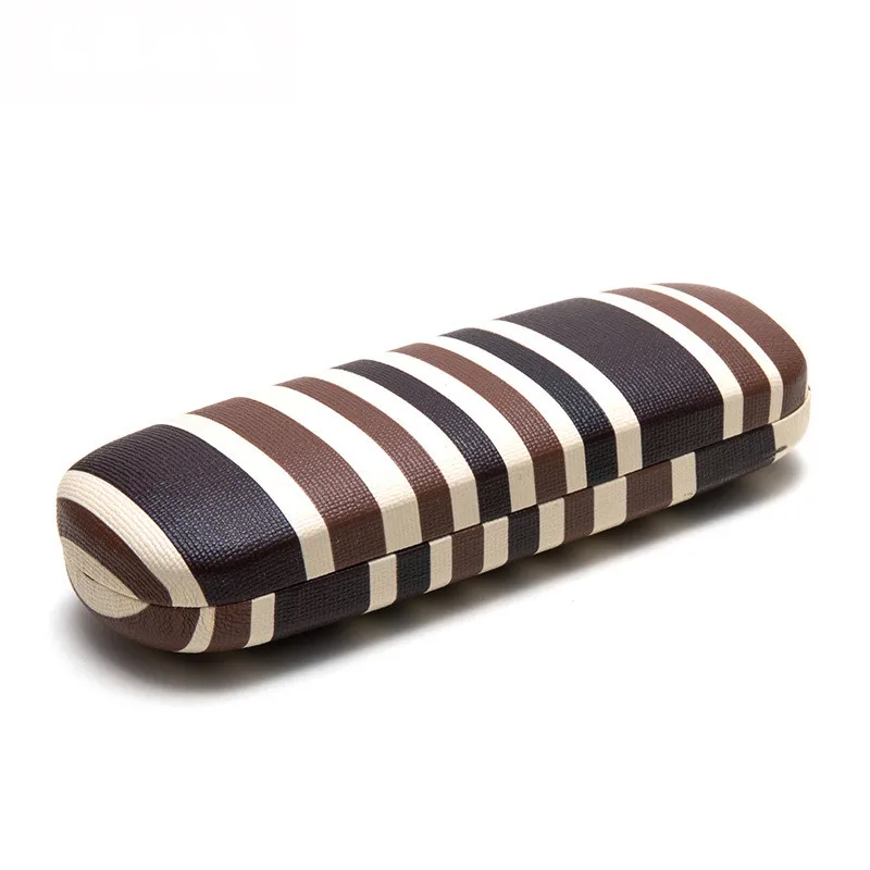C Brown iboode Simple Glasses Case Box Hard Women Men Sunglasses Reading Glasses Storage Box Protector Stationery Eyewear Organizer - Цвет: C Brown