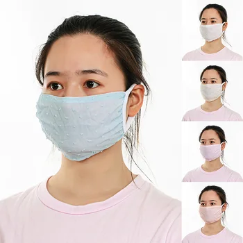 

New Women's Summer Mouth Mask Sunscreen Lace Face Masks Sunscreen Neck Protection Shading Breathable Adult Masks