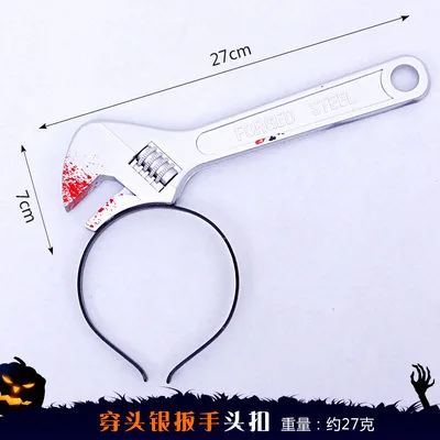 wrench 1 Хэллоуин трёхмерные аксессуары для волос аккуратная игрушка для моделирования пластиковая голова Ножи Ножницы декоративный реквизит на Хэллоуин - Цвет: wrench 1