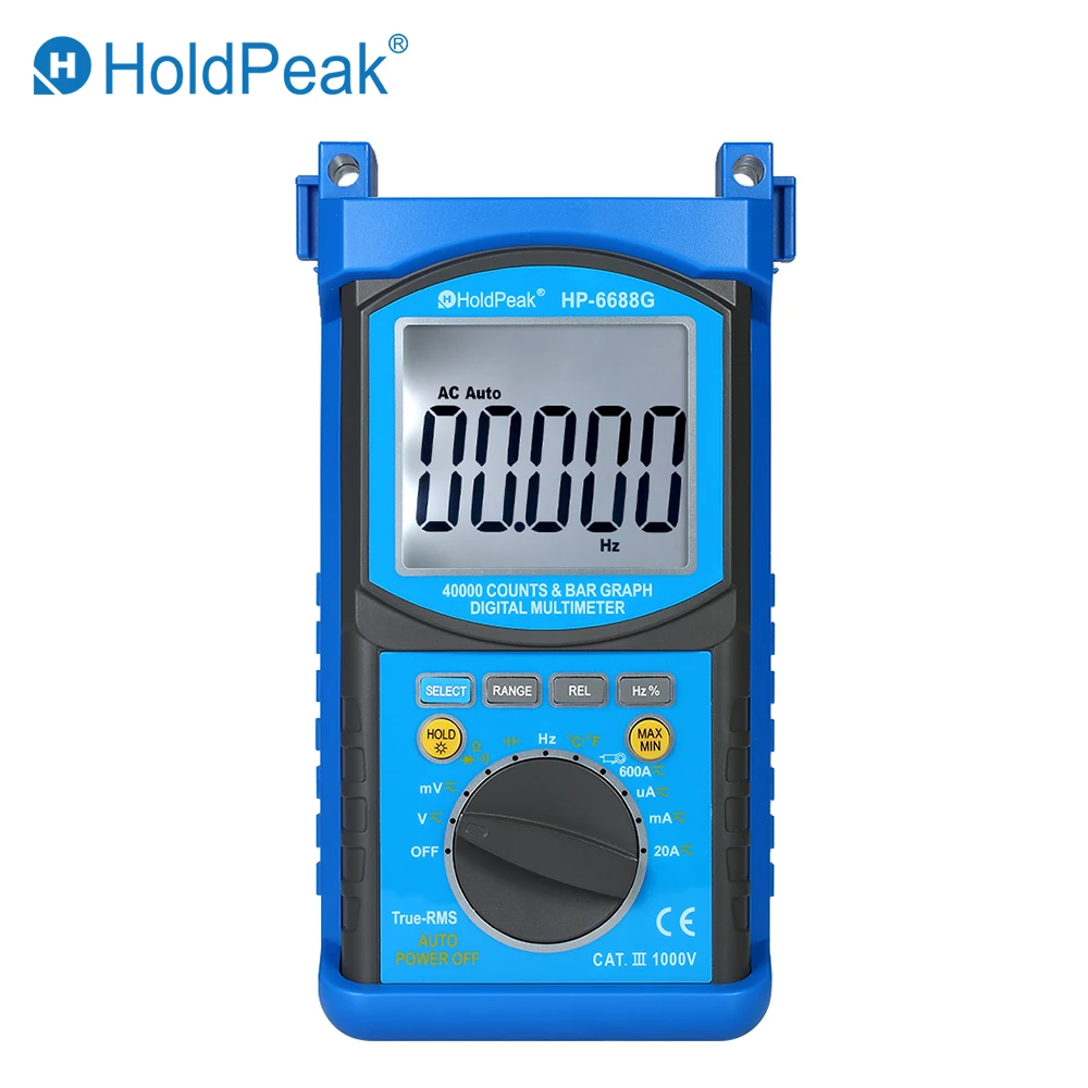 

HoldPeak Auto-range True RMS LCD Digital Multimeter DC/AC Voltage Current Meter Capacitance Resistance Tester Voltmeter Ammeter
