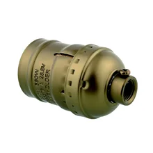Винтаж Edison E26/E27 лампы Алюминий База держатель лампы без переключатель 250V 4A