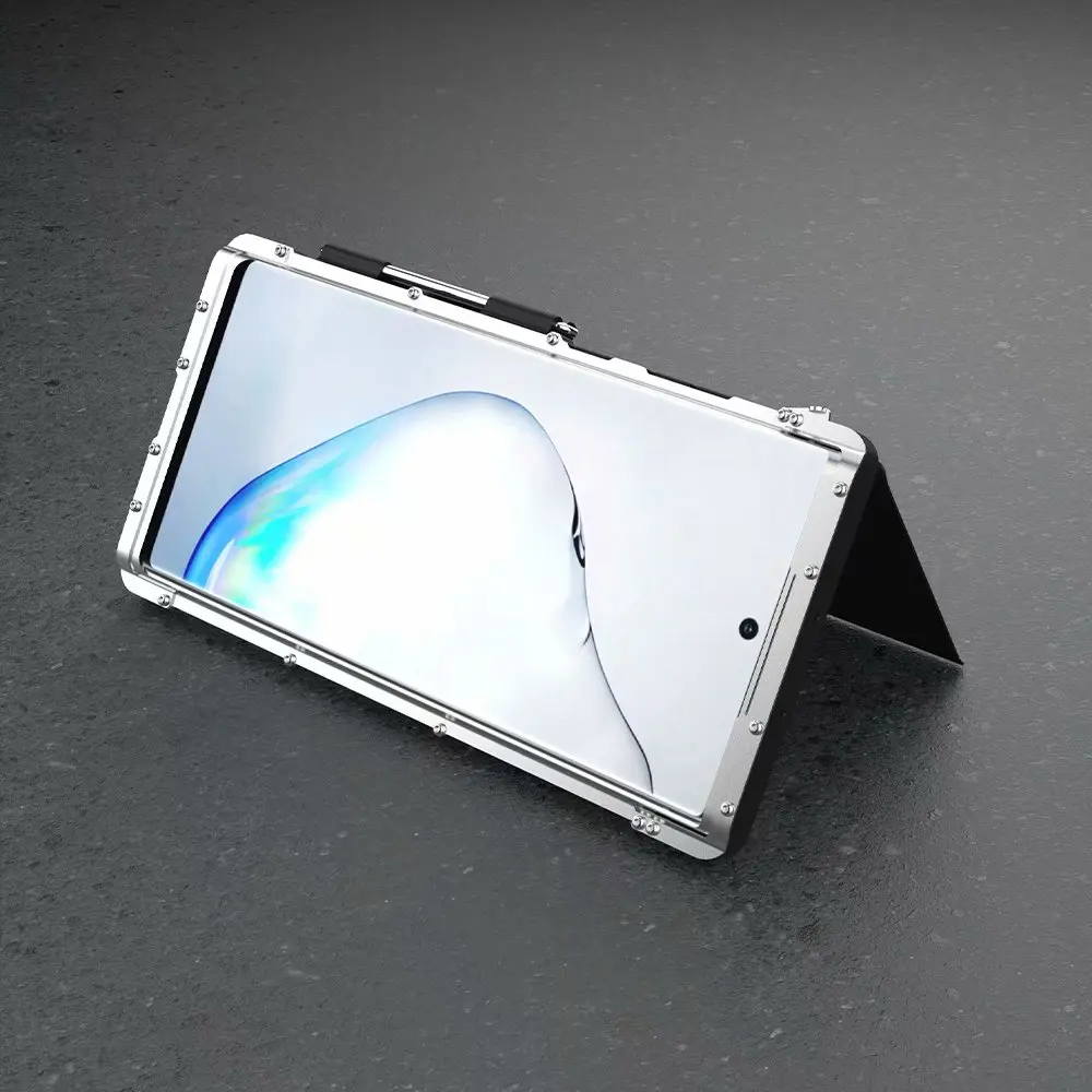 Для samsung Note 10/Note 10+ Plus 5G роскошный R-JUST Броня Король металлический алюминиевый бампер крышка из нержавеющей стали Жесткий ПК флип чехол Coque