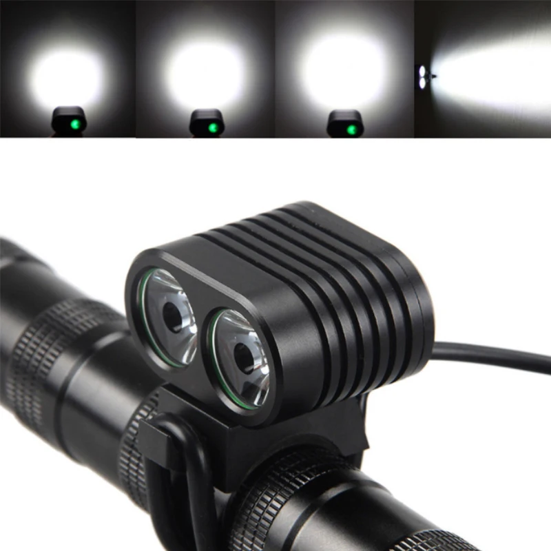 Super bright 8000 Lumen 2 x XM-L2 LED Aluminium Waterproof Cycling Front Bicycle Bike light Headlight 4 Modes Headlamp Super bright 8000 Lumen 2 x XM-L2 LED Aluminium Waterproof Cycling Front Bicycle Bike light Headlight 4 Modes Headlamp