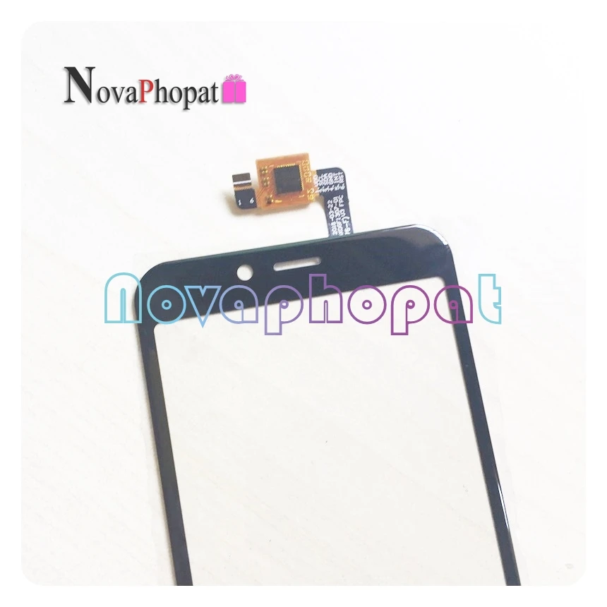 Novaphopat протестированный черный дигитайзер для Vertex Impress Click сенсорный экран сенсор стеклянная панель+ отслеживание