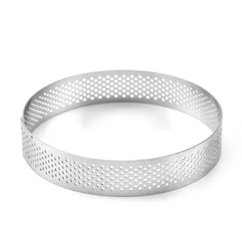 

Round Punching Die with Hole Mousse Cheese Tower Ring Tart Ring Round Cake Ring Stainless Steel Cake Mold