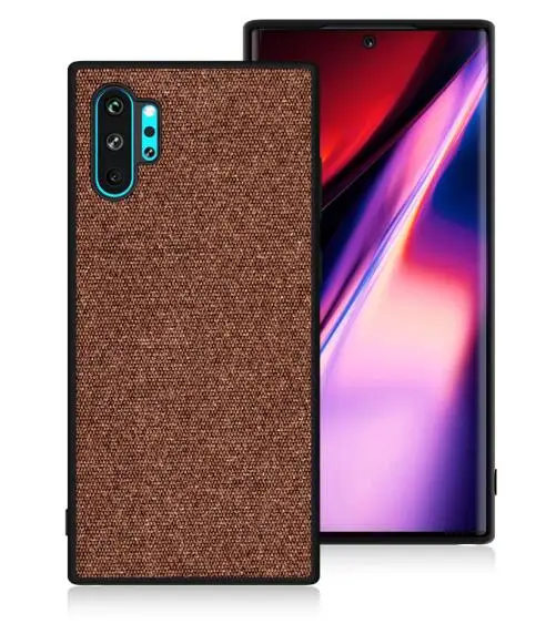 Для Galaxy Note 10cloth защитные силиконовые противоударные Чехлы для samsung Galaxy Note 10 S10 S9 S8 плюс M20 M10 A6 A7 A9 чехол - Цвет: coffee