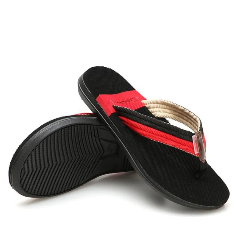Г., Новые Летние вьетнамки для студентов, пляжная обувь мужские Нескользящие шлепанцы для отдыха - Цвет: Красный