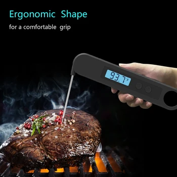 

Digital Instant Read Meat Thermometer, Food Thermometer with Adjustable Target Temperature and Backlight, Ultra Fast Kitchen The