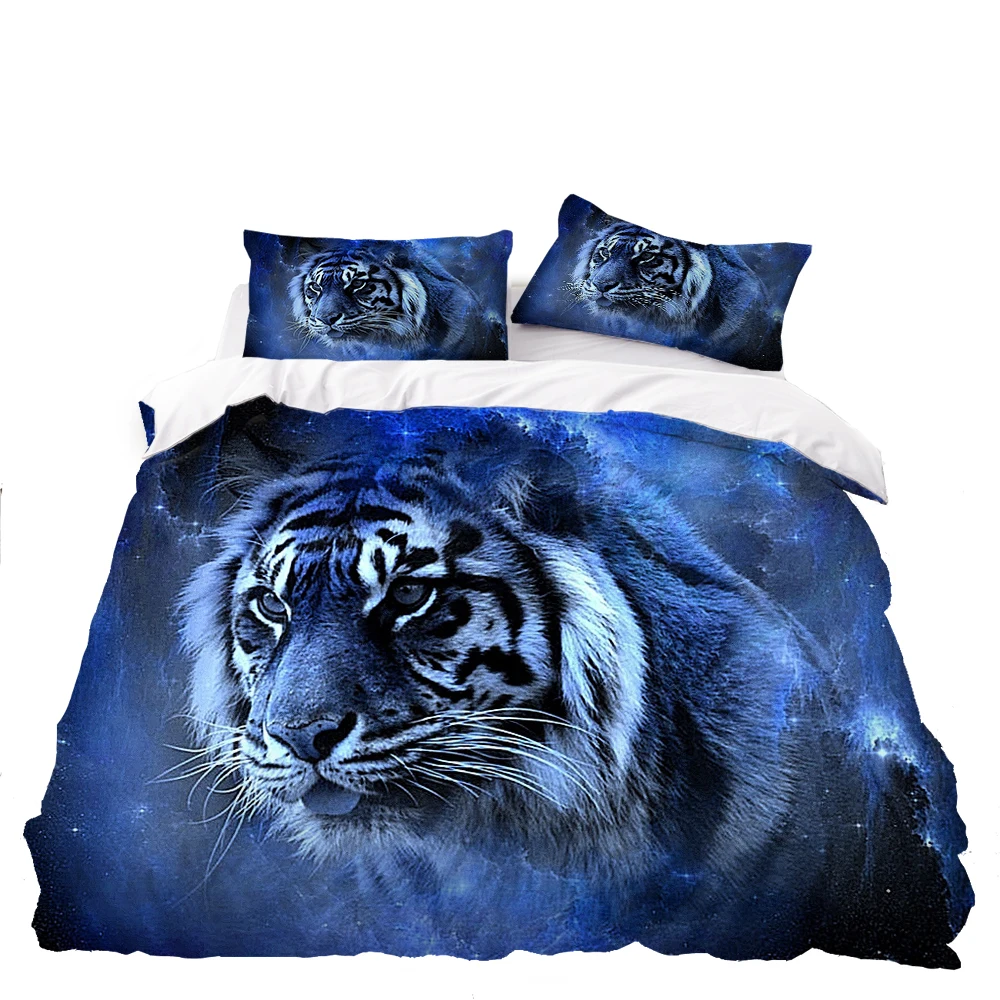 3d Colorful Tiger/Lion Bedding Set Stylish Comfortable Down Bedding Set Children Bedding Set Animal Printed Home Textile Set double duvet covers Bedding Sets