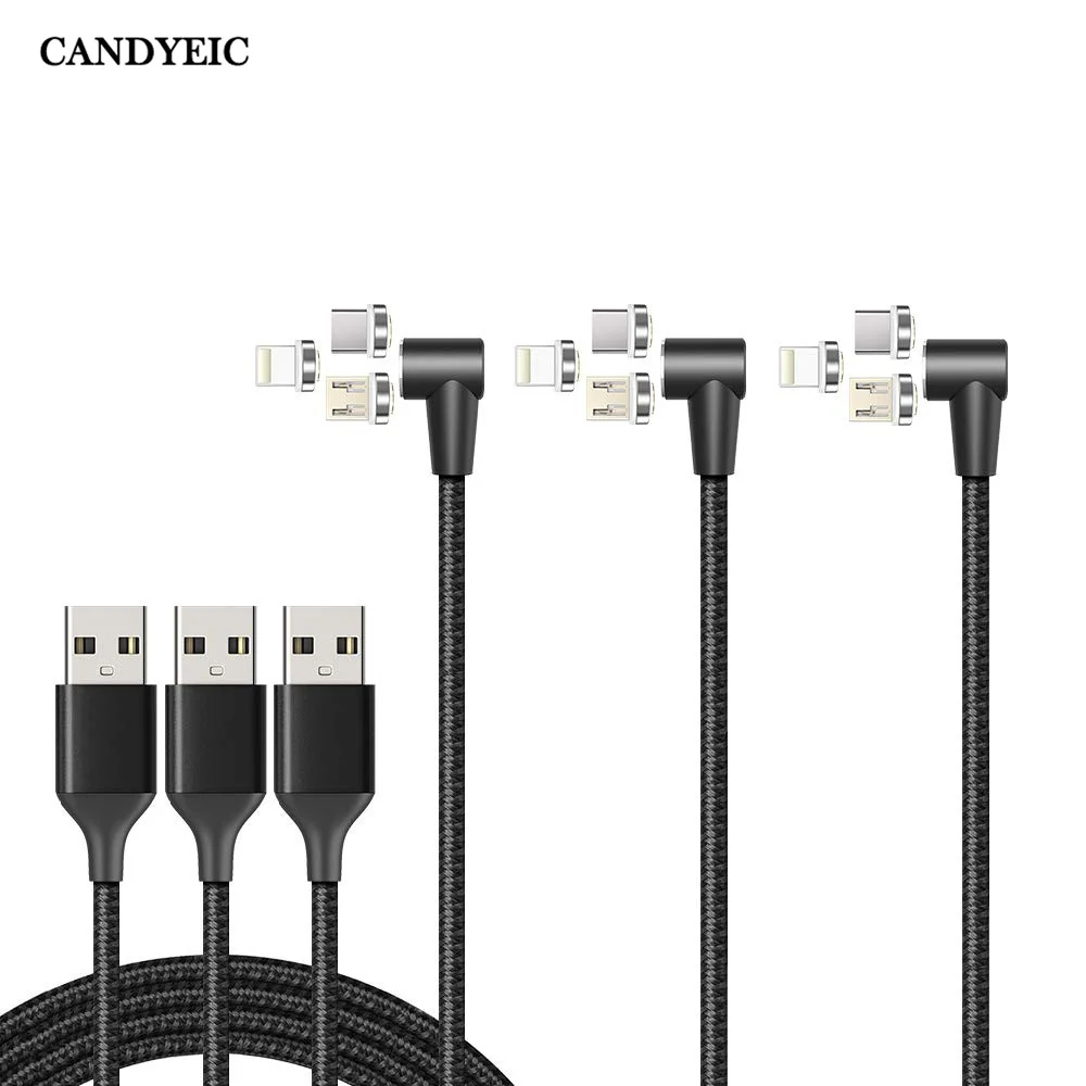 Магнитный usb кабель CANDYEIC для iPhone быстрой зарядки и передачи данных Xiaomi Redmi Huawei Honor