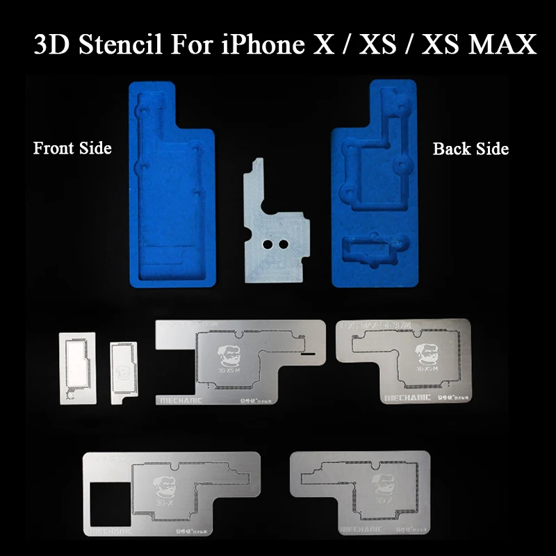 Механик 3D BGA трафарет для iPhone X XS MAX материнская плата средний слой посадки Оловянная стальная сетка BGA набор