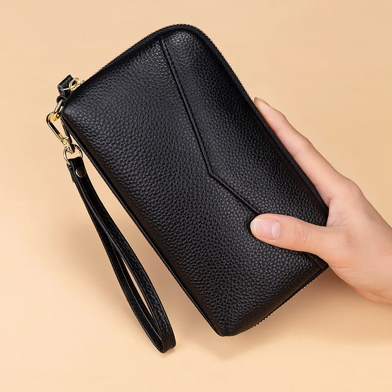 

коелек 2020 new women's Wallet for cards fashion pure cowhide long section classic first layer cowhide women's clutch bag