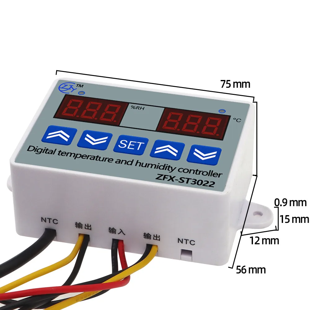 Description Picture 4 of itemZFX-ST3022 Digital Temperature and Humidity Controller Dual Thermometer Temperature Controller Dual Thermostat Incubator 40% off