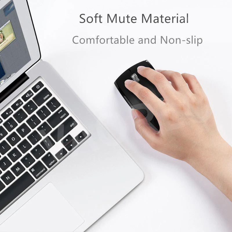 Vaorlo-mini Mouse Portátil sem Fio 2.4g Dobrável Viagem Receptor Usb Óptico Ergonômico Mouse Office para pc Laptop Gamers - Imagem 3