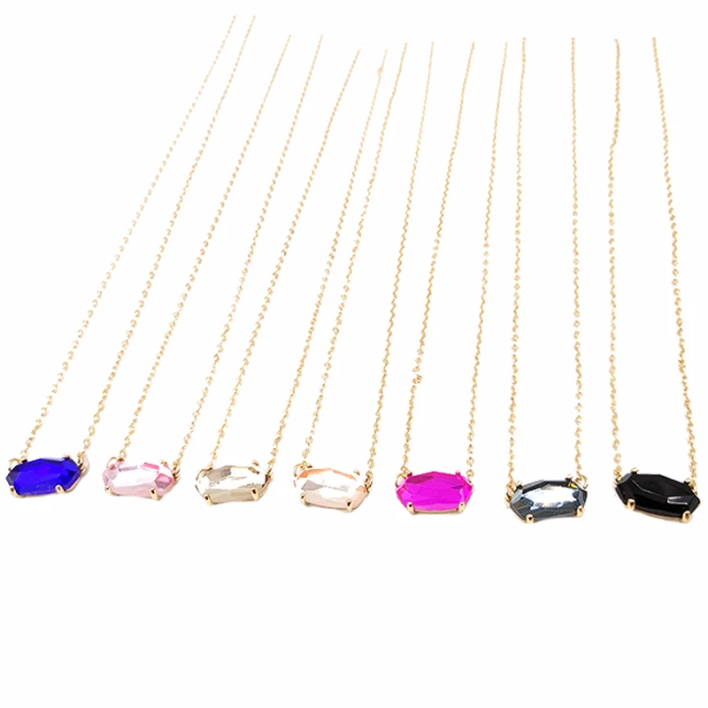 

2019 Summer New Gold Tone 3D Small Oval Cats Eye Inlay Choker Pendant Necklace Better Quality Cute Oval Pendant Necklace