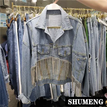 short waisted jean jacket