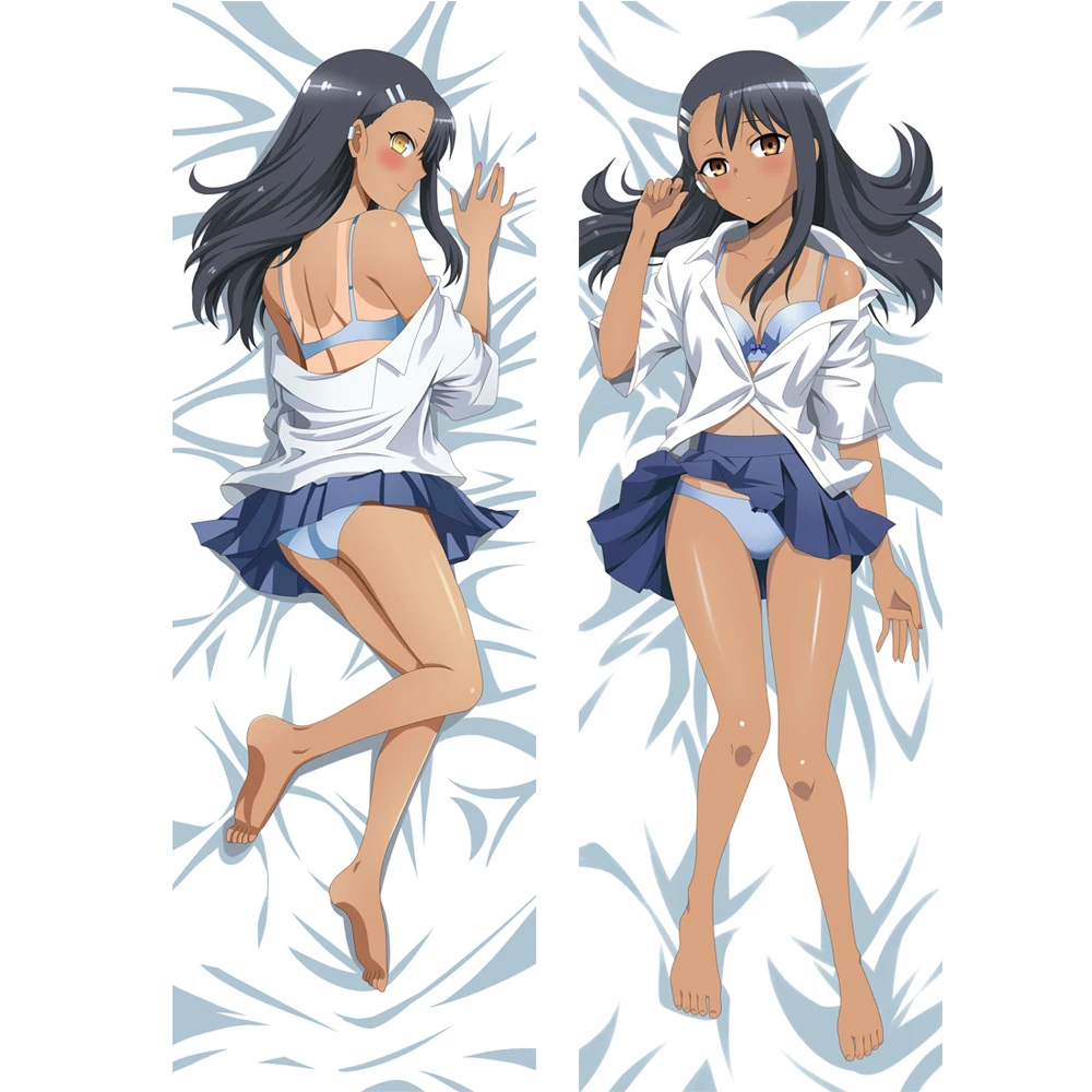 

Anime Ijiranaide Nagatoro-san Dakimakura Pillow Case Hugging Body Pillow Cover Nagatoro Hayase Printed Otaku Pillowcase
