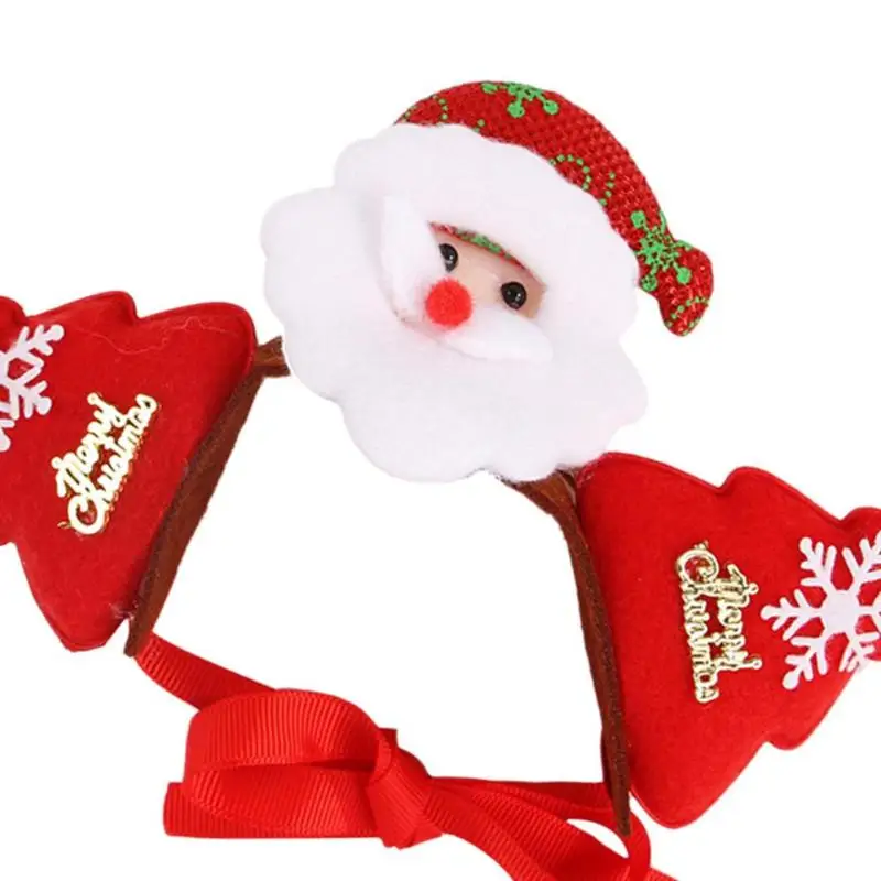 Милые собака и кошка войлочная ткань шляпа олень santa Санта Клаус Корона повязка на голову для рождественского домашнего питомца декоративное платье