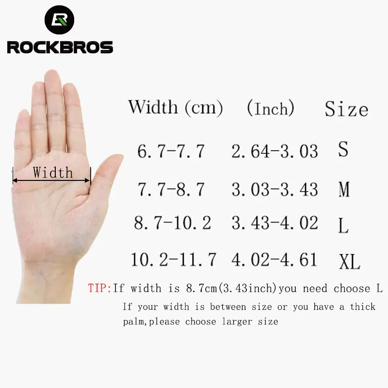 ROCKBROS Cycling Gloves Touch Screen GEL Bike Gloves Sport MTB Road Full Finger Hafl Finger Bicycle Gloves Men Guantes Ciclismo