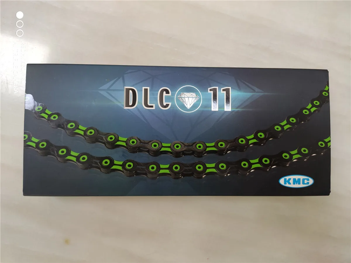 DLC11 GREEN KMC x11sl x10sl DLC 11 10 скоростная цепь с Красным бриллиантом и черным бриллиантом, карбоновая ультра-светильник для горного велосипеда, Аксессуары для велосипеда - Цвет: DLC11 GREEN