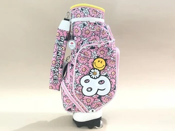 

Brand New Pearly Gates Golf Standard Bag Smile Face Pearly Gates Golf Clubs Bag Pink Standard Golf Ball Package Bag
