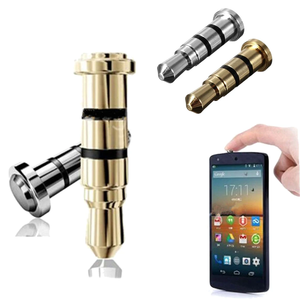 3.5mm Smart Mikey Mi Key Quick Click Button Smart Key Dustproof Plug Earphone Jack For Xiaomi Mobile Phone 1PC SILVER earphone accessories