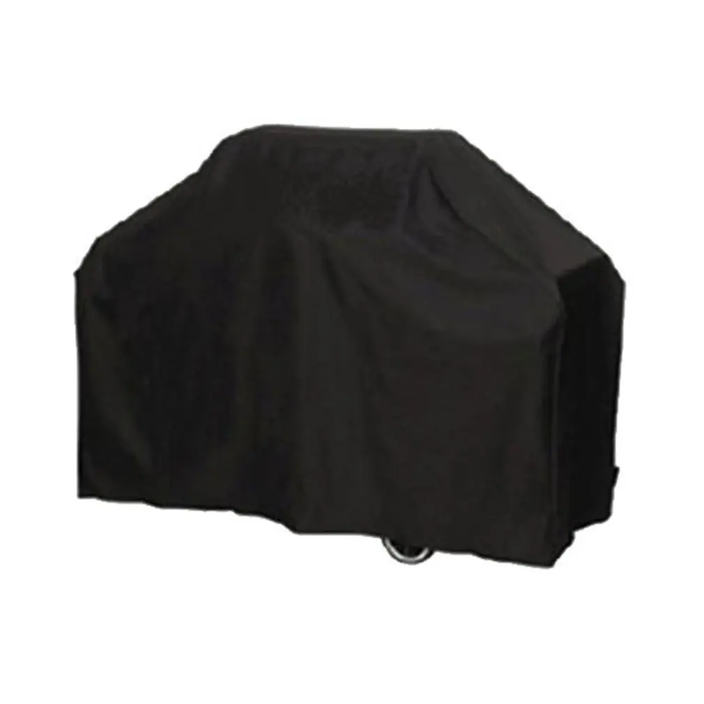 1x Black BBQ Cover Gas Barbecue Grill Protection Outdoor Waterproof Polyester 