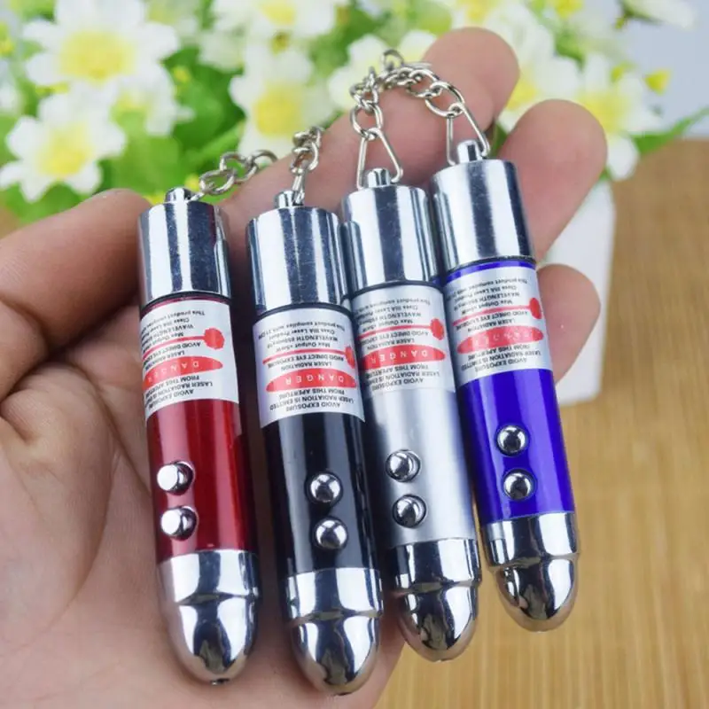 Annoy your cat! Amaze your friends 3 Laser Pointer Keyrings with Lights 