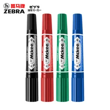 4 шт./партия маркер Zebra MO-150-MC Hi-Mckee на масляной основе 1,5-2,0 мм и 6,0 мм двойные маркеры для офиса, школьные принадлежности