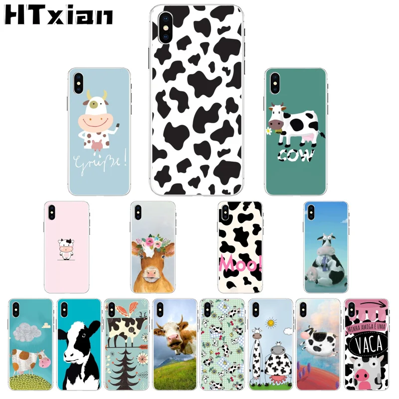 HTXian Cow art Luxury Unique Design Phone Cover for iPhone 11 pro XS MAX 8 7 6 6S Plus X 5 5S SE XR cover | Мобильные телефоны и