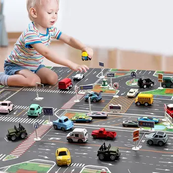 

Car Park Traffic Map Mat Highway Kids City Scene Play Mats Educational Toys