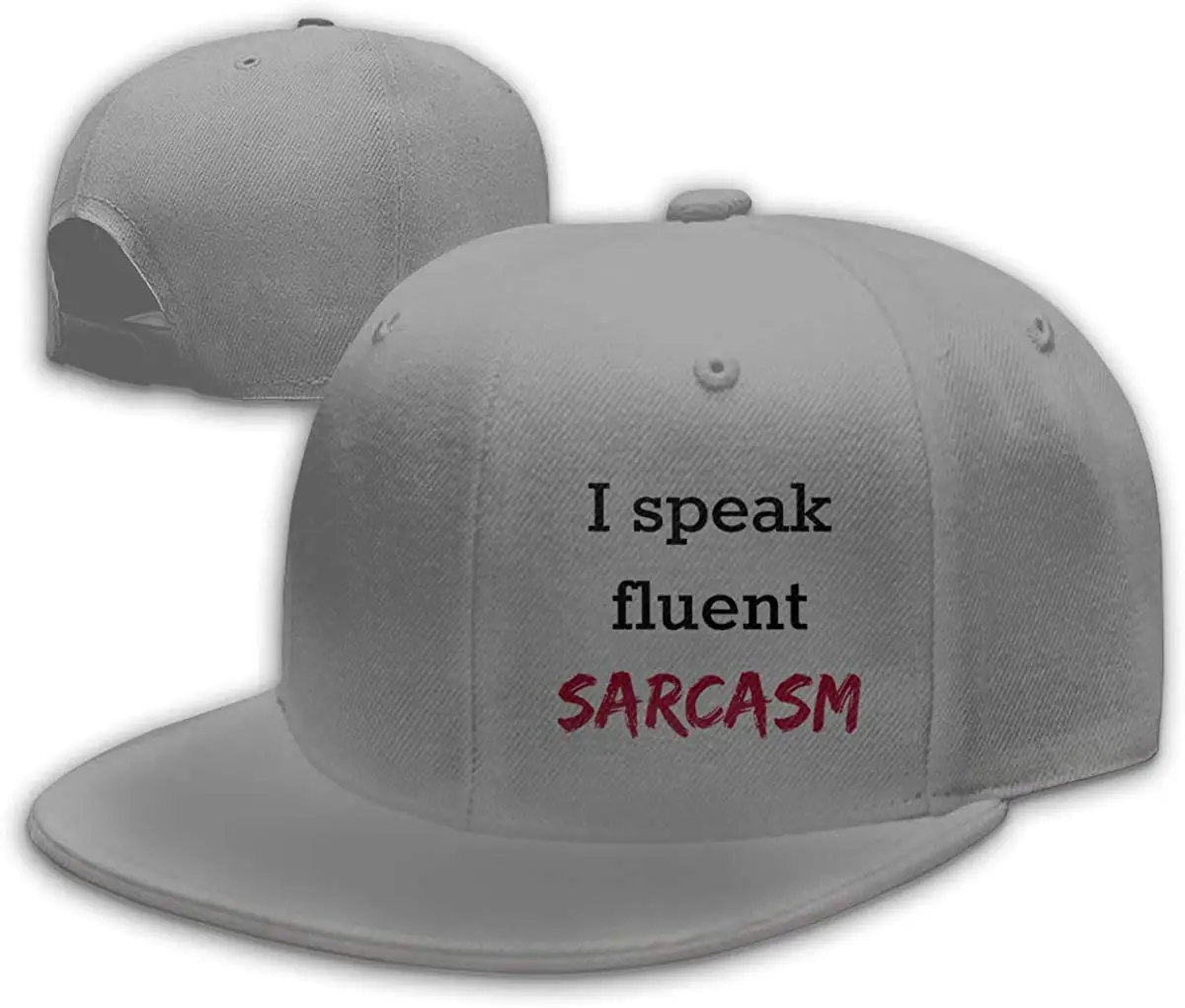 Я говорить свободно сарказм Для мужчин Snapback Flat Bill Бейсбол Кепки Регулируемая СЕРЫЙ