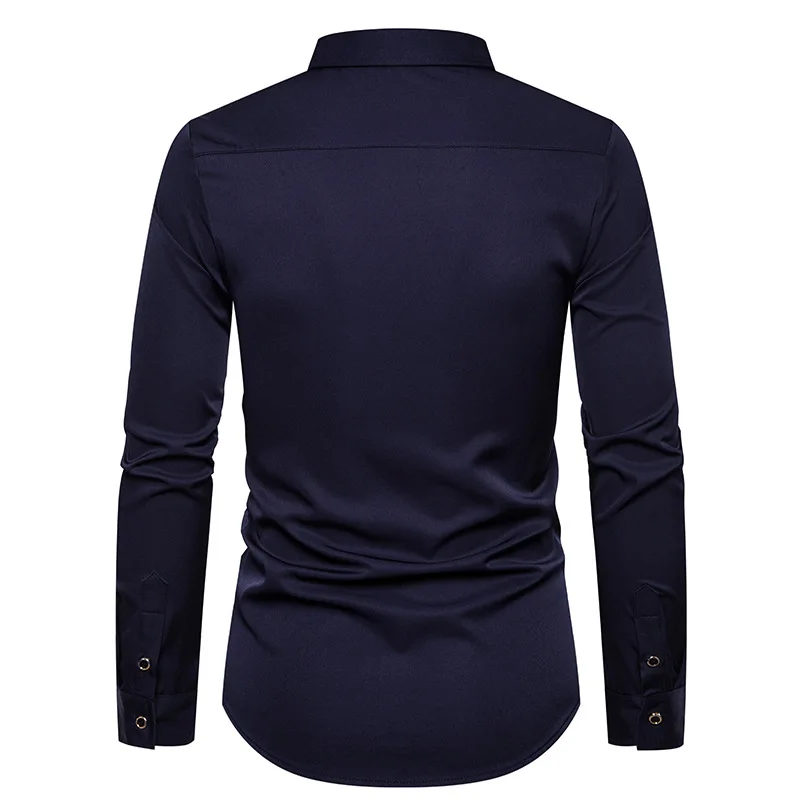 Top men shirt men men s shirts fashion casual shirts printed shirts men s lapel shirts 2